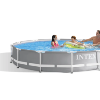 Piscina Estructural Redonda Prism Frame INTEX 366 x 76 cm, 6.503L, con Bomba